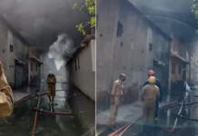 दिल्ली के उद्योग नगर की जूता फैक्ट्री में लगी भीषण आग, आग बुझाने में जुटीं दमकल की 24 गाड़ियां